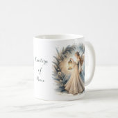 Mug Ange céleste d'hiver Lanterne de paix (Devant droit)