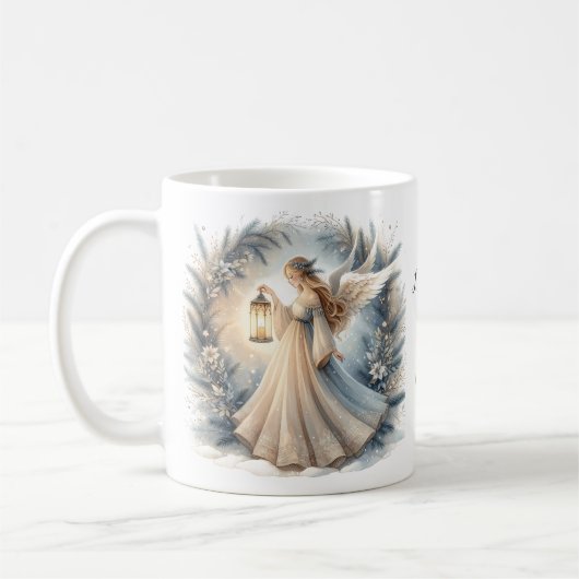 Mug Ange céleste d'hiver Lanterne de paix (Gauche)