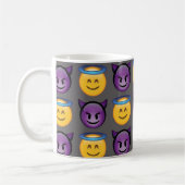 Mug Ange contre le motif d'Emoji de diable (Gauche)