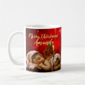 Mug Ange couchant Bébé Jésus Noël (Gauche)