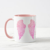Mug Ange dans des ailes d'ange de rose de déguisement (Gauche)