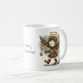 Mug Ange d'art populaire de Noël (Devant droit)