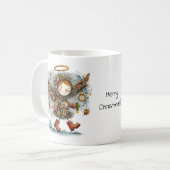 Mug Ange d'art populaire de Noël (Devant gauche)