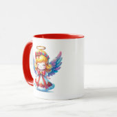 Mug Ange de neige de Noël (Devant gauche)