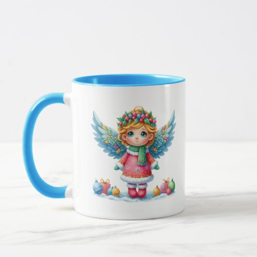 Mug Ange de neige de Noël (Gauche)