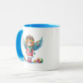 Mug Ange de neige de Noël (Devant gauche)