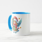 Mug Ange de neige de Noël (Devant gauche)