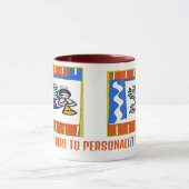 Mug Ange de Noël, ajouter du texte pour personnaliser, (Centre)