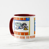 Mug Ange de Noël, ajouter du texte pour personnaliser, (Devant gauche)