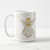 Mug Ange de Noël d'or des Sunrays de grâce (Gauche)