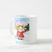 Mug Ange d'hiver de corgi (Devant gauche)