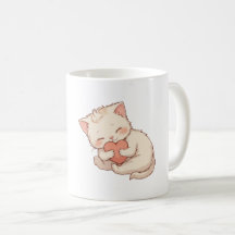 Mug Ange Endormi et Mignon Serrant un Cœur