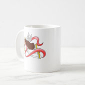 Mug Ange ethnique de conscience "de ruban rouge" (Devant gauche)