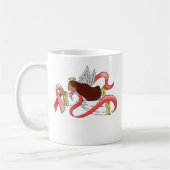 Mug Ange ethnique de conscience "de ruban rouge" (Gauche)