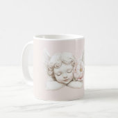 Mug Ange Fleur Rose Pâle (Devant gauche)