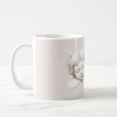 Mug Ange Fleur Rose Pâle (Gauche)