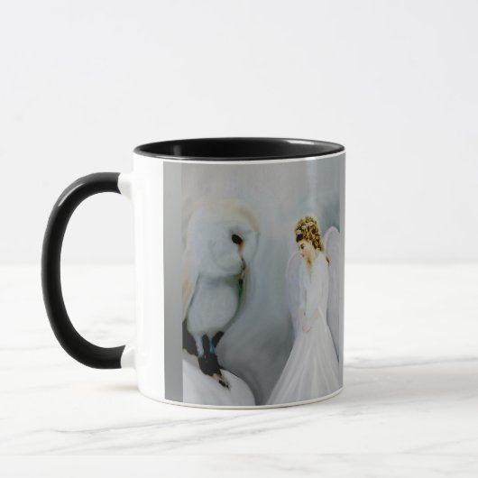 Mug Ange gardien de soin et hibou blanc (Gauche)