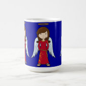 Mug Ange mignon de Noël avec la robe longue rouge (Centre)