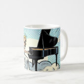 Mug Ange musical au piano (Devant droit)