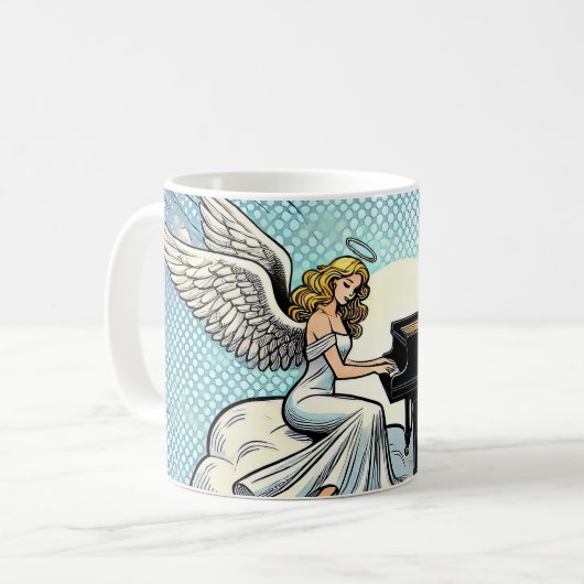 Mug Ange musical au piano (Devant gauche)