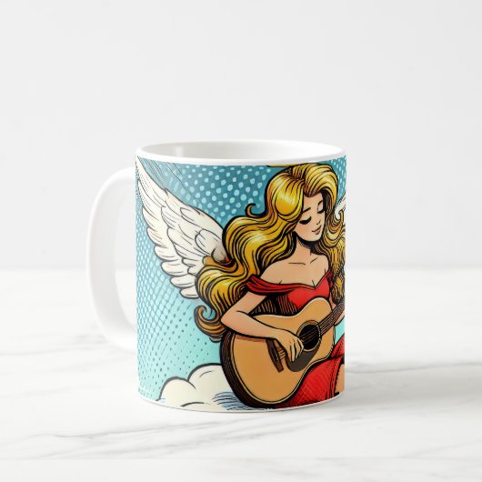 Mug Ange musical avec guitare (Devant gauche)