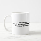 Mug Ange puissant de pitbull, notre devise : Ne (Gauche)