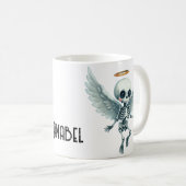 Mug Ange squelette – Le côté doux de l'au-delà. (Devant droit)