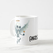 Mug Ange squelette – Le côté doux de l'au-delà. (Devant gauche)