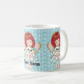 Mug Ange tenant un chien (Devant droit)