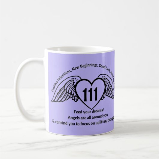 Mug Angel 111 Numéros Manifeste pourpre Nom (Gauche)