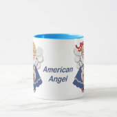 Mug Angel américain avec texte (Centre)