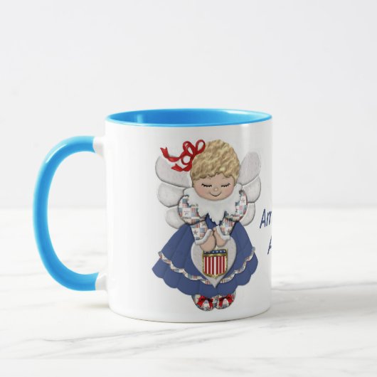 Mug Angel américain avec texte (Gauche)