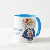 Mug Angel américain avec texte (Devant droit)