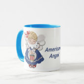 Mug Angel américain avec texte (Devant gauche)