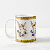 Mug Angel Avec Croix Et Fleurs Clematis (Gauche)