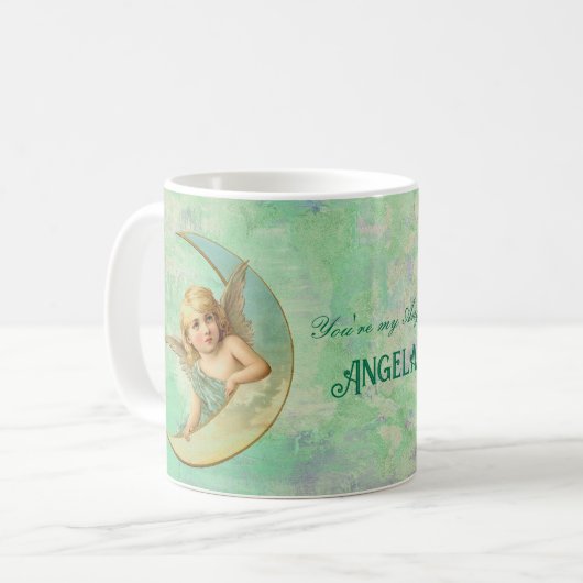 Mug Angel céleste Vert personnalisé (Devant gauche)