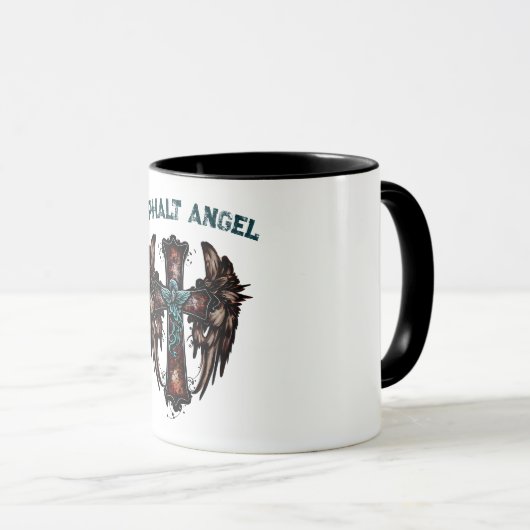 Mug Angel d'asphalte, moto (Devant droit)