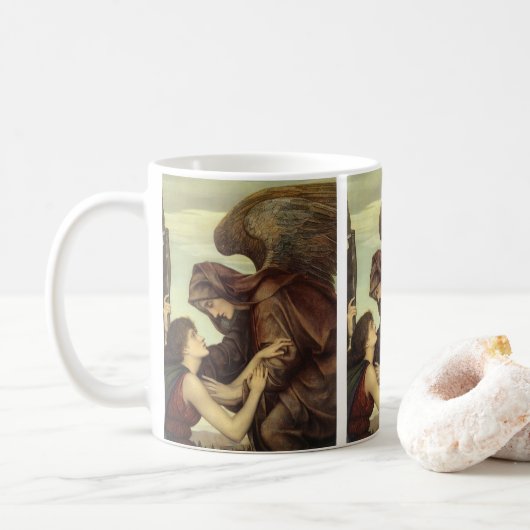Mug Angel de la mort par Evelyn De Morgan (Avec donut)