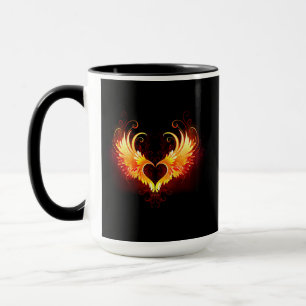 Mug Angel Fire Heart with Wings
