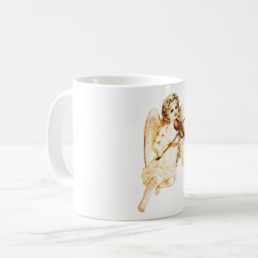 Mug Angel Jouer un violon (Devant gauche)