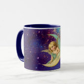MUG ANGEL LUNE EN PARKLES JAUNES BLEU (Devant gauche)