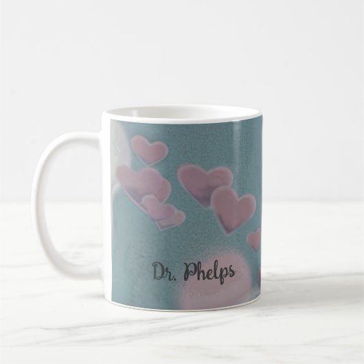 Mug Angel Merci Docteur Infirmière Aquarelle Coeurs No (Gauche)