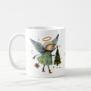 Mug Angel mignon avec arbre de Noël