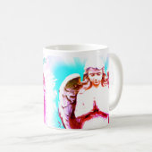Mug Angel Prier Aqua Rose Bleu Amour Léger Citation Ca (Devant droit)