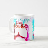 Mug Angel Prier Aqua Rose Bleu Amour Léger Citation Ca (Devant gauche)