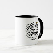 Mug ANGEL REGARDANT SUR MOI PROMESSE - Psaume 91:11 (Devant droit)