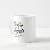 Mug ANGEL REGARDANT SUR MOI PROMESSE - Psaume 91:11 (Devant gauche)