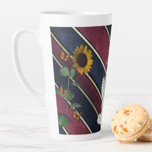 Mug Angel Sunflower Stripe Latte