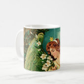 Mug Angel tenant une branche florale (Devant gauche)