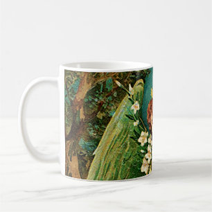 Mug Angel tenant une branche florale